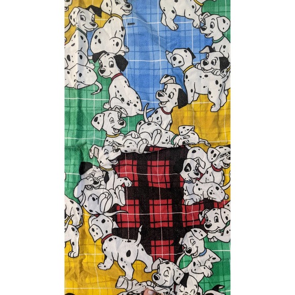 Vintage Disney 101 Dalmatians Twin Fitted Cotton Flannel Sheet Fabric Cutter - Picture 3 of 6